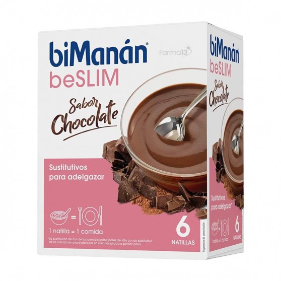 Bimanan Beslim Sustitutivo Natilla  6 Sobres 50 G Sabor Chocolate