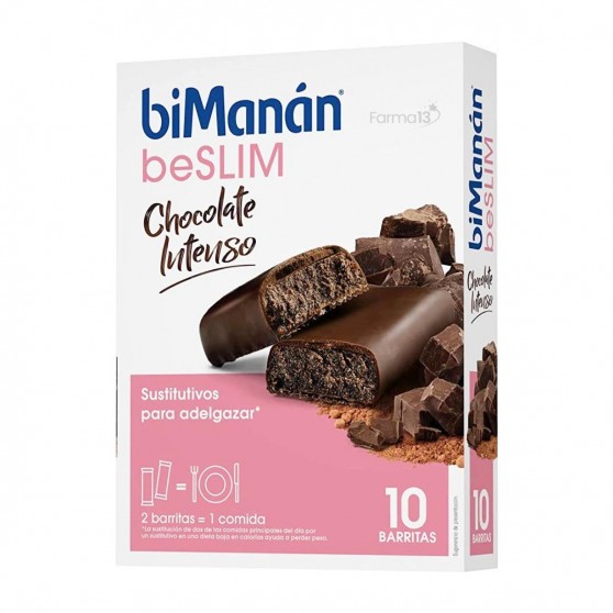 Bimanan Beslim Barritas Sustitutivas Sabor Chocolate Negro Intenso 310 G 10 U