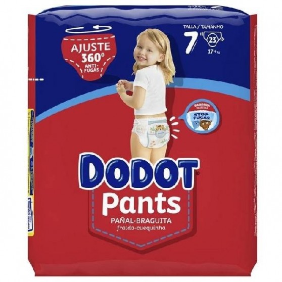 Pañal Infantil Dodot Pants Talla 7 +17 Kg 23 Unidades