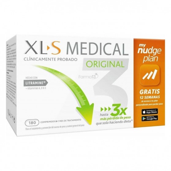 Xls Medical Original Capta Grasas Y Control Ansiedad 180 Comprimidos