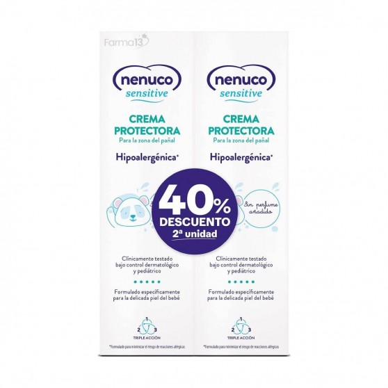 Nenuco Sensitive Crema Protectora Pañal Duplo 2x100 ml
