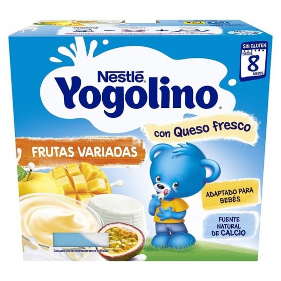 Nestle Yogolino Sabor Frutas Variadas Con Queso Fresco 4 Envases 100 G